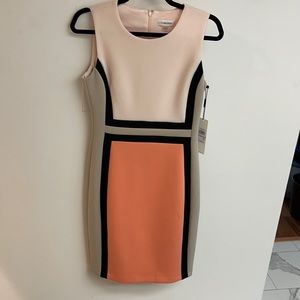 Calvin Klein size 6 color block dress